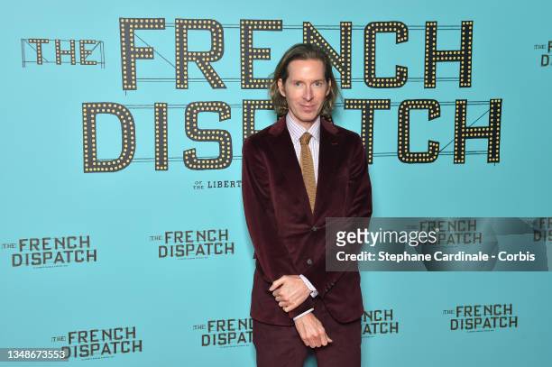 Wes Anderson attends the "The French Dispatch" - Paris Gala Screening at Cinema UGC Normandie on October 24, 2021 in Paris, France.