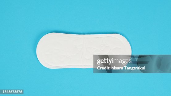 Hygienic daily panty liner isoalted on blue background. no people. Hygienic daily panty liner isoalted on blue background. no people.