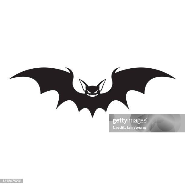 bat icon - spider bite stock illustrations