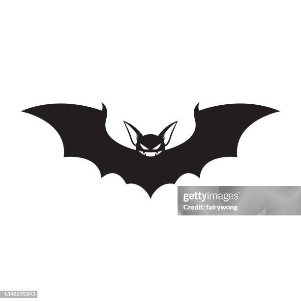 bat icon - spider bite stock illustrations