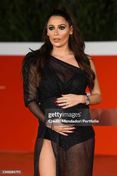 Alessia Macari at the red carpet of the movie "Treasure of his Youth: The Photographs of Paolo Di Paolo" during the Rome Film Fest 2021 on October...