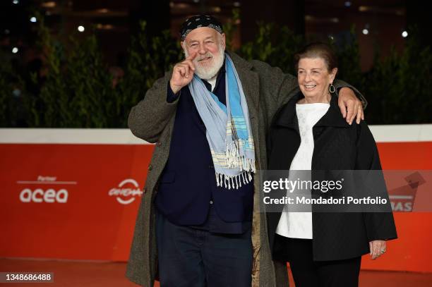 American photographer Bruce Weber and his wife, producer Nan Bush, at the red carpet of the movie "Treasure of his Youth: The Photographs of Paolo Di...