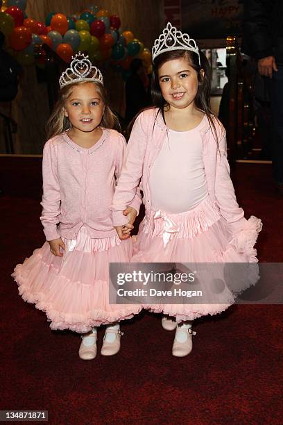 Rosie McClelland and Sophia Grace Browlee attend a special screening of Alvin And The Chipmunks: Chipwrecked at The Empire Leicester Square on...