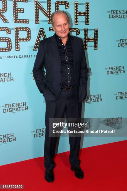 Hippolyte Girardot attends the "The French Dispatch" - Paris Gala Screening at Cinema UGC Normandie on October 24, 2021 in Paris, France.
