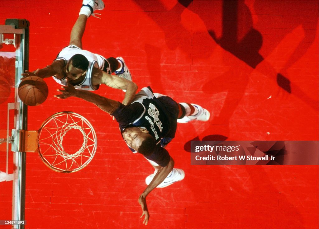 Dikembe Mutombo Contests A Shot