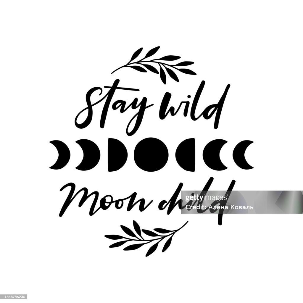 Moon Texture Lettering Moon Vector Lettering Quote High-Res Vector Graphic - Getty Images