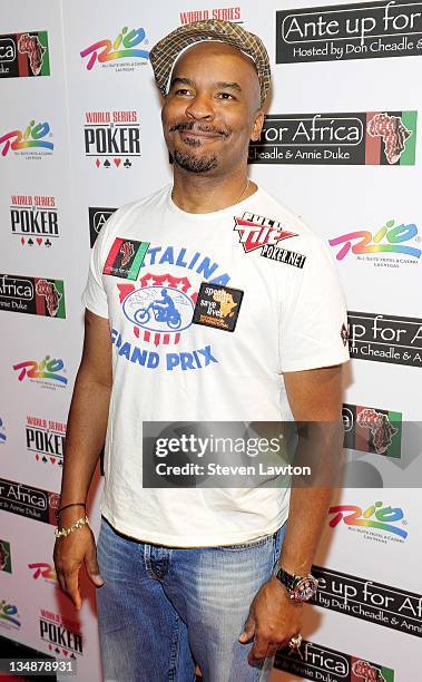 Comedian/actor David Alan Grier arrives for the 4th annual "Ante Up for Africa Celebrity-Charity Poker Tournament" at The Rio Hotel And Casino Resort...