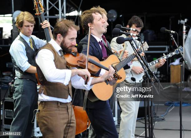 Punch Brothers perform during day two of Dave Matthews Band Caravan at Bader Field on June 25, 2011 in Atlantic City, New Jersey.