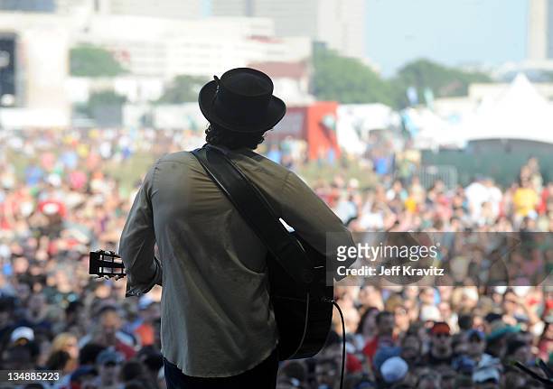 Ray LaMontagne performs during day one of Dave Matthews Band Caravan at Bader Field on June 24, 2011 in Atlantic City, New Jersey.