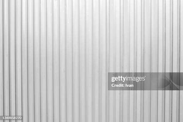 full frame of texture, white iron steel fence - shop shutter stock pictures, royalty-free photos & images