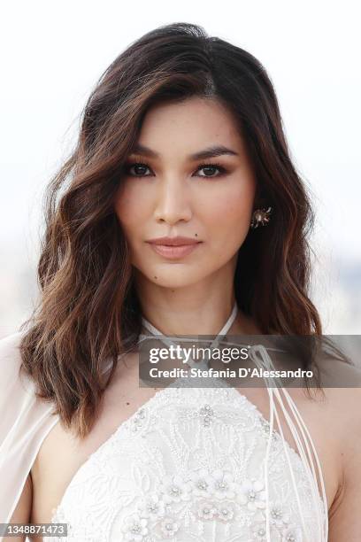 Gemma Chan attends the "Eternals" photocall on October 25, 2021 in Rome, Italy.