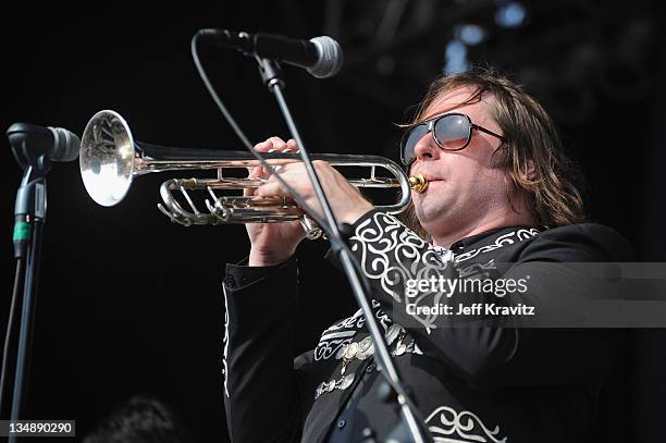 Brad Magers of Mariachi El Bronx performs during the final day of Dave Matthews Band Caravan at Lakeside on July 10, 2011 in Chicago, Illinois.