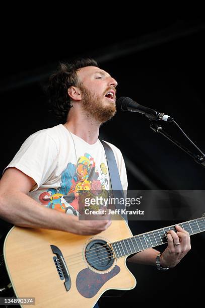 Guster performs during day two of Dave Matthews Band Caravan at Bader Field on June 25, 2011 in Atlantic City, New Jersey.