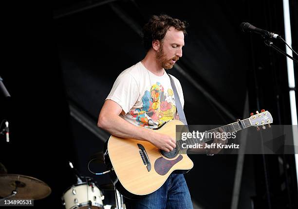 Guster performs during day two of Dave Matthews Band Caravan at Bader Field on June 25, 2011 in Atlantic City, New Jersey.