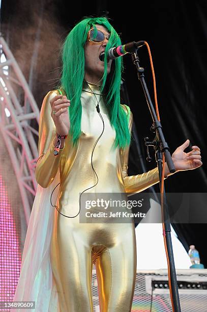 The Flaming Lips perform during the final day of Dave Matthews Band Caravan at Lakeside on July 10, 2011 in Chicago, Illinois.