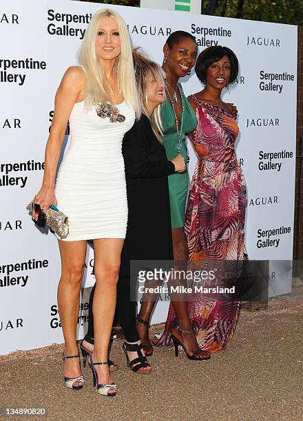 Sonique, Beverley Knight, Emma Noble and Elizabeth Emanuel attend the annual Serpentine Gallery summer party at The Serpentine Gallery on July 8,...