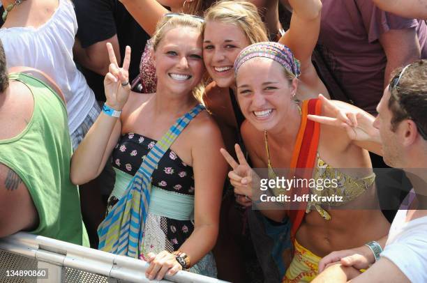 Fans attend day two of Dave Matthews Band Caravan at Lakeside on July 9, 2011 in Chicago, Illinois.
