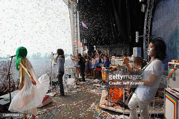 The Flaming Lips perform during the final day of Dave Matthews Band Caravan at Lakeside on July 10, 2011 in Chicago, Illinois.