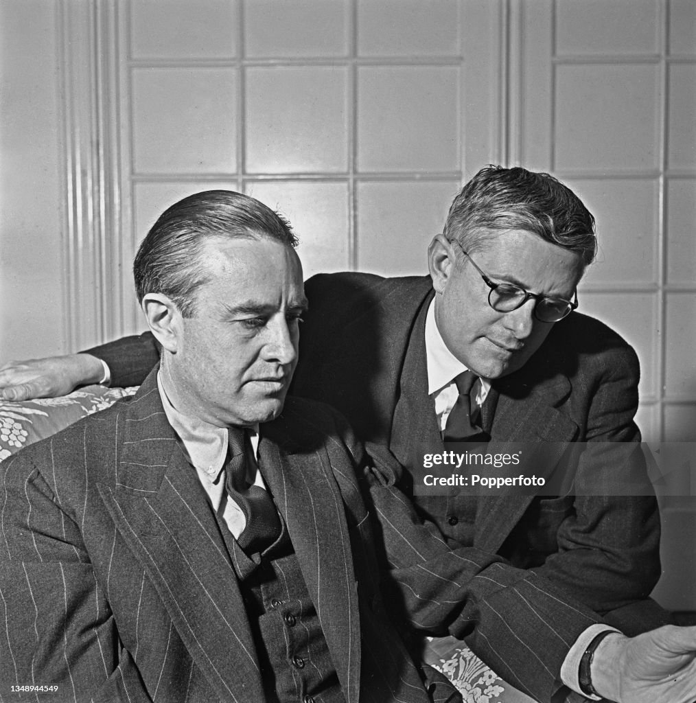 H. V. Evatt And Averell Harriman In London