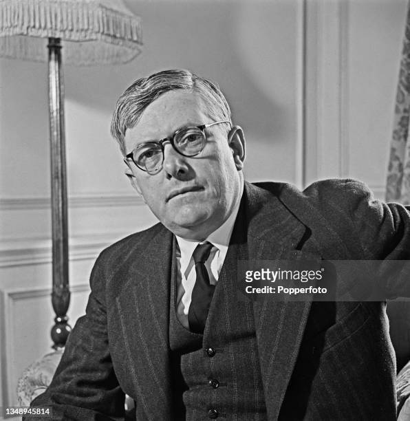 Australian politician Herbert Vere Evatt , Minister for External Affairs and Attorney-General for Australia, posed at Grosvenor House in London...