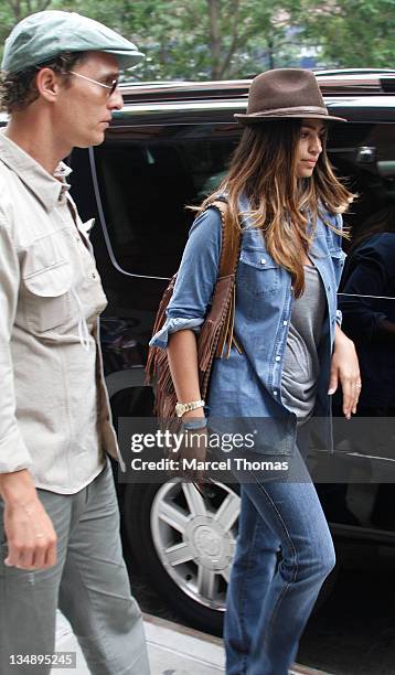 Matthew McConaughey and Camila Alves sighting in Tibeca on June 16, 2010 in New York.