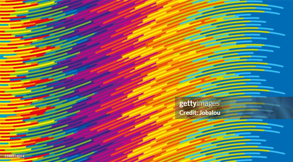 Abstract Colourful Background Horizontal Waves
