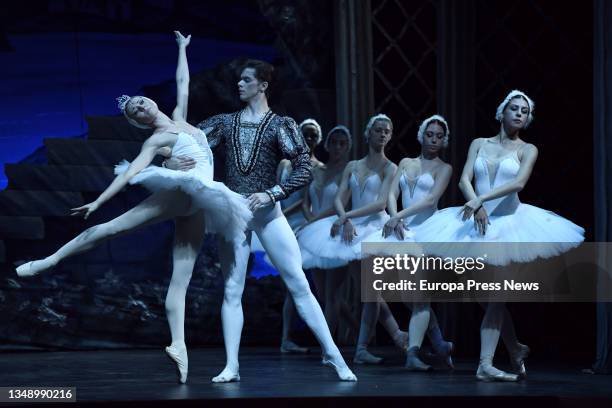 Presentation of 'Swan Lake' by the Russian National Ballet at the Lope de Vega Theatre in Madrid, on 25 October, 2021 in Madrid, Spain. The Russian...