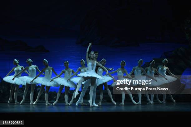 Presentation of 'Swan Lake' by the Russian National Ballet at the Lope de Vega Theatre in Madrid, on 25 October, 2021 in Madrid, Spain. The Russian...