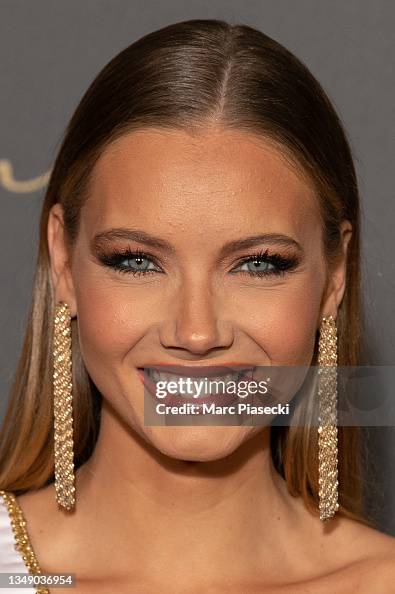 Miss France 2021 Amandine Petit attends "Aline" premiere at Le Grand