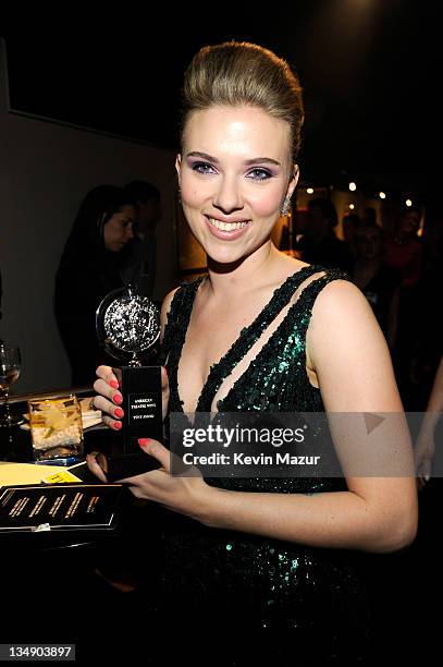 Scarlett Johansson backstage at the 64th Annual Tony Awards at Radio City Music Hall on June 13, 2010 in New York City.