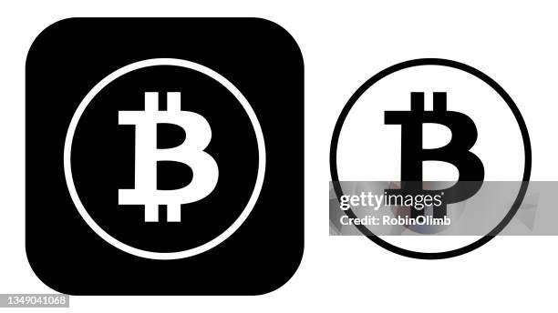 black and white bitcoin iconsblack - bitcoin 幅插畫檔、美工圖案、卡通及圖標