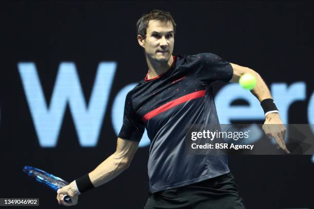 Evgeny Donskoy during the Saint Petersburg Open 2021 at Sibur Arena on October 25, 2021 in Saint Petersburg, Russia