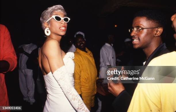 Octavia St Laurent at drag ball in 1988 in Harlem, New York City, New York.