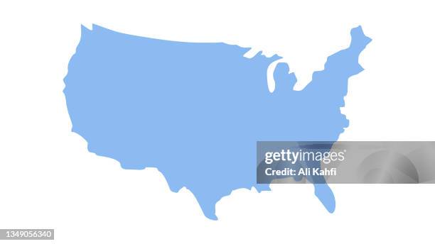 usa map - black and white map of the united states stock illustrations
