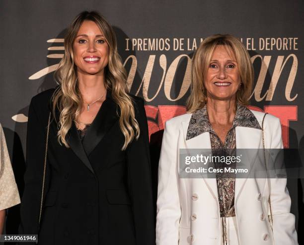 Maribel Nadal and the President of the Fundacion Rafa Nadal, Ana Maria Perera attend the first edition of "Woman In Sport 2021" Awards on October 25,...