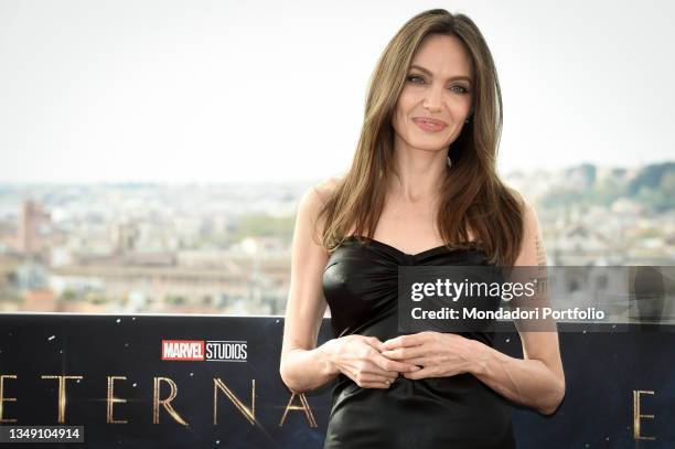 American actress Angelina Jolie at Rome Film Fest 2021. Eternals photocall. Rome , October 25th, 2021