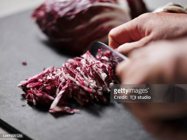 vegan food - radicchio stockfoto's en -beelden
