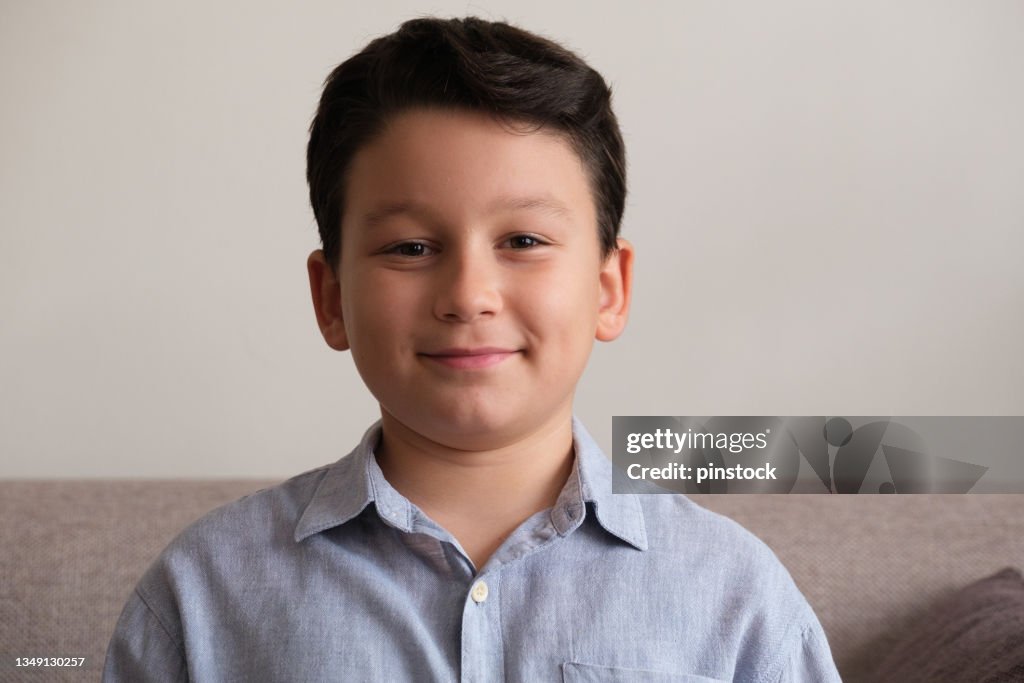 8-9 years old cute child portrait