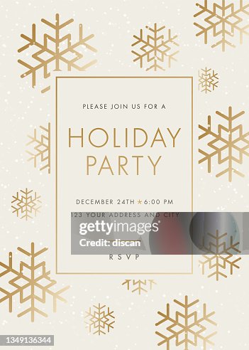Holiday Party Einladung mit Snowflake. Holiday Party Einladung mit Snowflake.