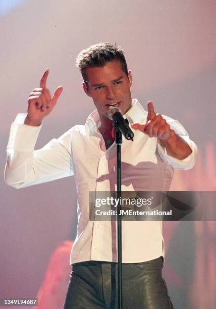 Ricky Martin performing a medley of 'Livin' la Vida Loca' 'The Cup of Life' & 'MarÌa', The 20th BRIT Awards with Mastercard, Earls Court Exhibition...