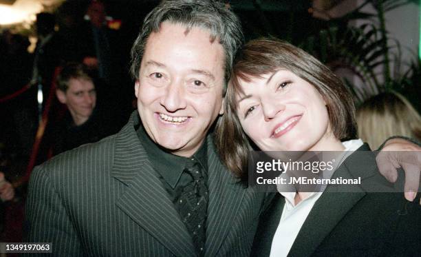 Rob Dickins poses with Davina McCall during The BRIT Awards Nominations Launch, Sugar Reef, London, UK, Monday 31 January 2000.