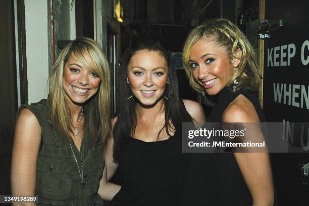 Atomic Kitten, L to Right Liz McClarnon, Natasha Hamilton, Jenny Frost, The BRITs Are Coming on ITV1, Shepherds Bush Empire, London, UK, Saturday 09...