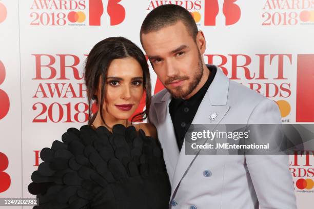 Cheryl and Liam Payne attend The BRIT Awards 2018 Red Carpet, The O2, London, UK, Wednesday 21 Feb 2018.