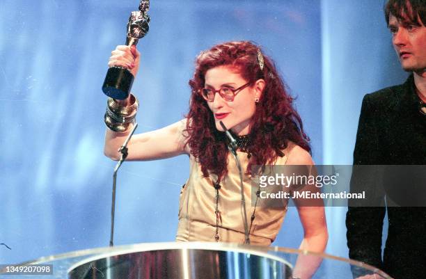 Eddi Reader attends The BRIT Awards 1995, Monday 20 February 1995, Alexandra Palace, London, England.