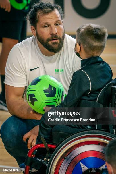 Martin Castrogiovanni attends the Bebe Vio Academy Presentation event at on October 25, 2021 in Milan, Italy.