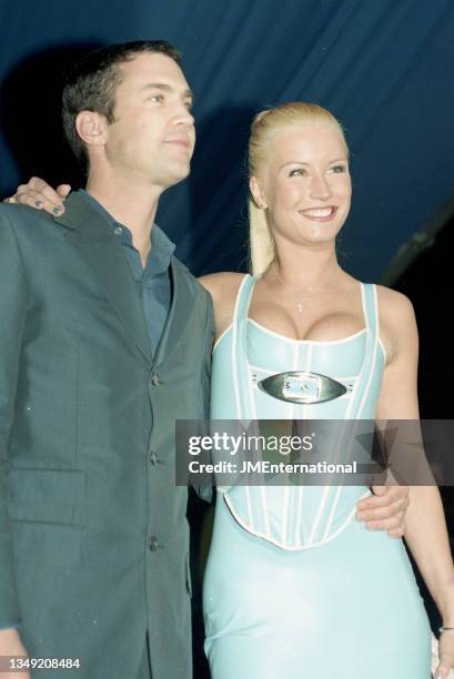 Johnny Vaughan and Denise van Outen attend The 18th BRIT Awards 1998 with Britannia Music Club, London Arena, London, UK, Friday 09 February 1998.