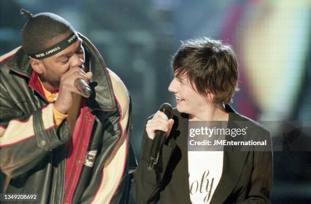 The Method Man and Sharleen Spiteri perform at The 18th BRIT Awards 1998 with Britannia Music Club, London Arena, London, UK, Friday 09 February 1998.