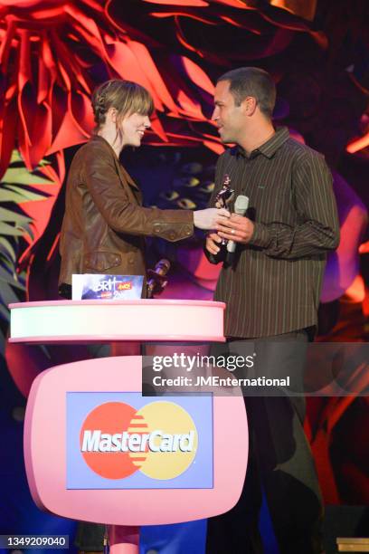 Jack Johnson accept the award for International Breakthrough Act, during The 26th BRIT Awards 2006 with Mastercard, Earls Court 1, London, UK,...