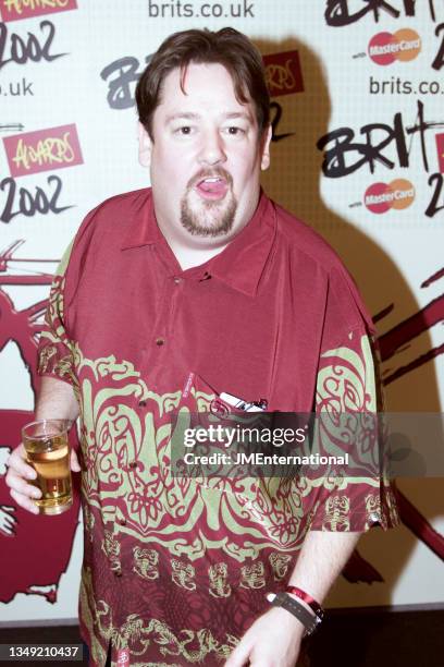 Johnny Vegas attends The 22nd BRIT Awards Show, Earls Court 2, London, UK, Wednesday 20 February 2002.