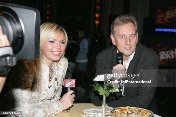 Kate Thornton interviews Peter Jamieson during The BRIT Awards Nominations Launch 2005, Park Lane Hotel, London, UK, Friday 11 February 2005.